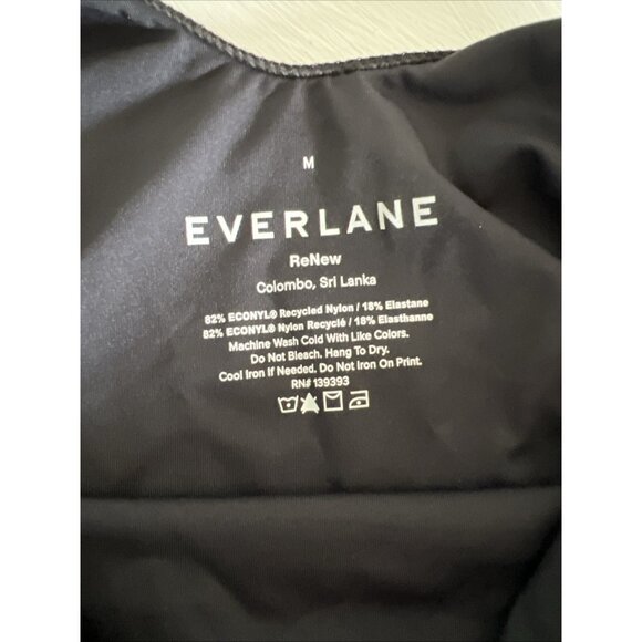 NWT Everlane ReNew Womens Square Neck One Piece Swimsuit Medium Padded Black - Picture 13 of 14